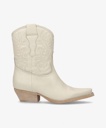 NELLIE - Cowboy støvle low - Offwhite