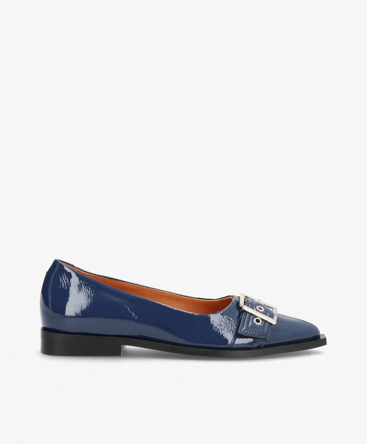 MUST - Ballerina - Navy lak læder