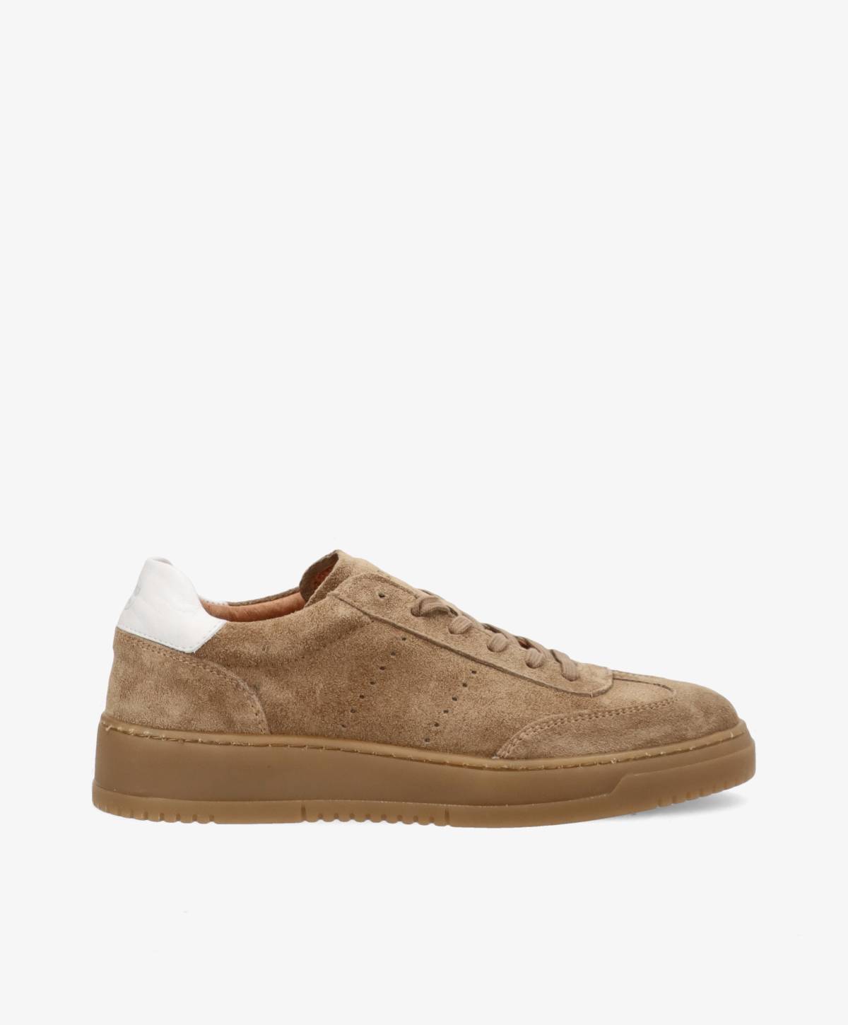 EXPLORE S - Dame Sneakers - Taupe_hvid ruskind - phenumb copenhagen