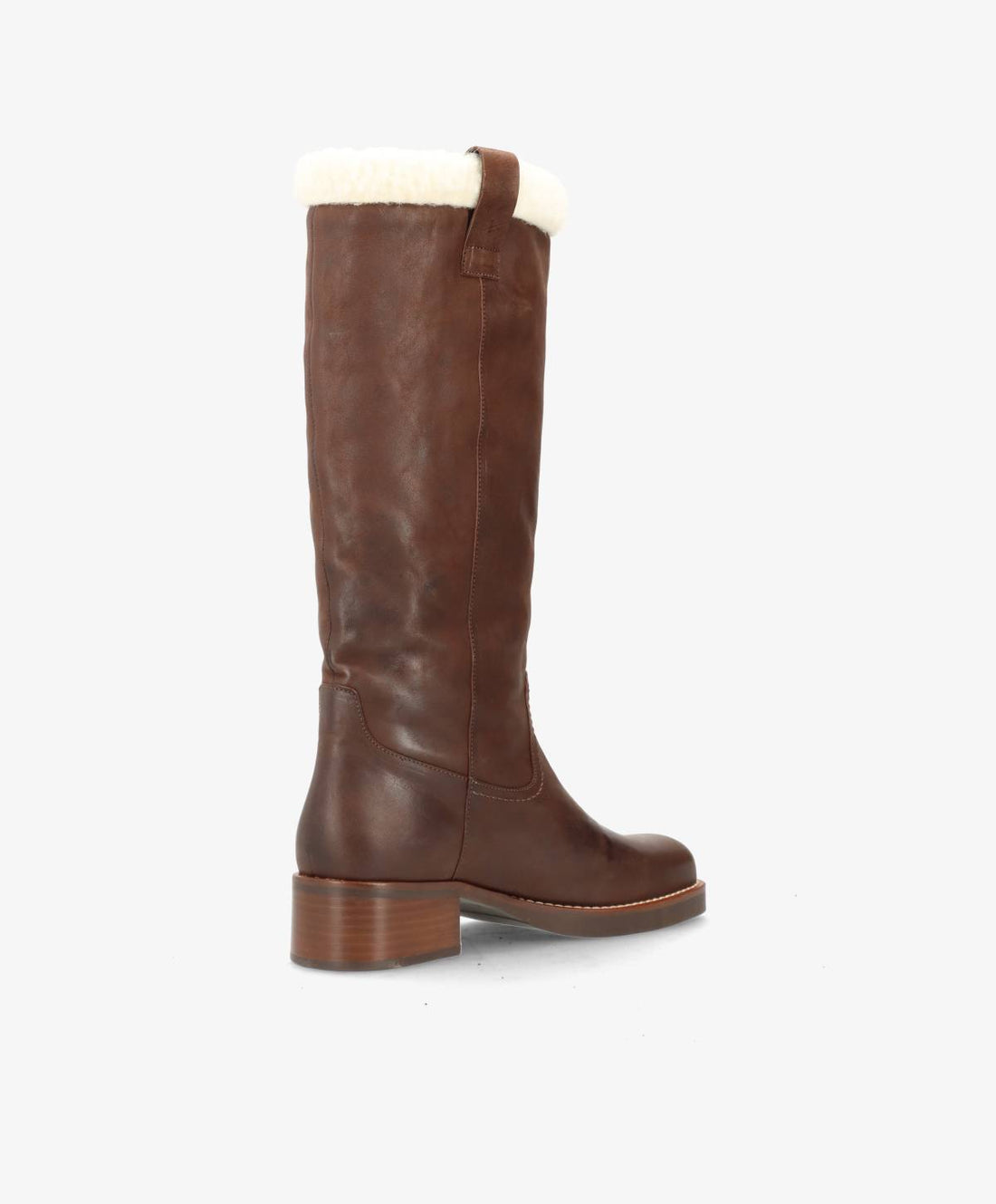 CAMERON LONG Warm - Brun læder - Lang støvle Dame