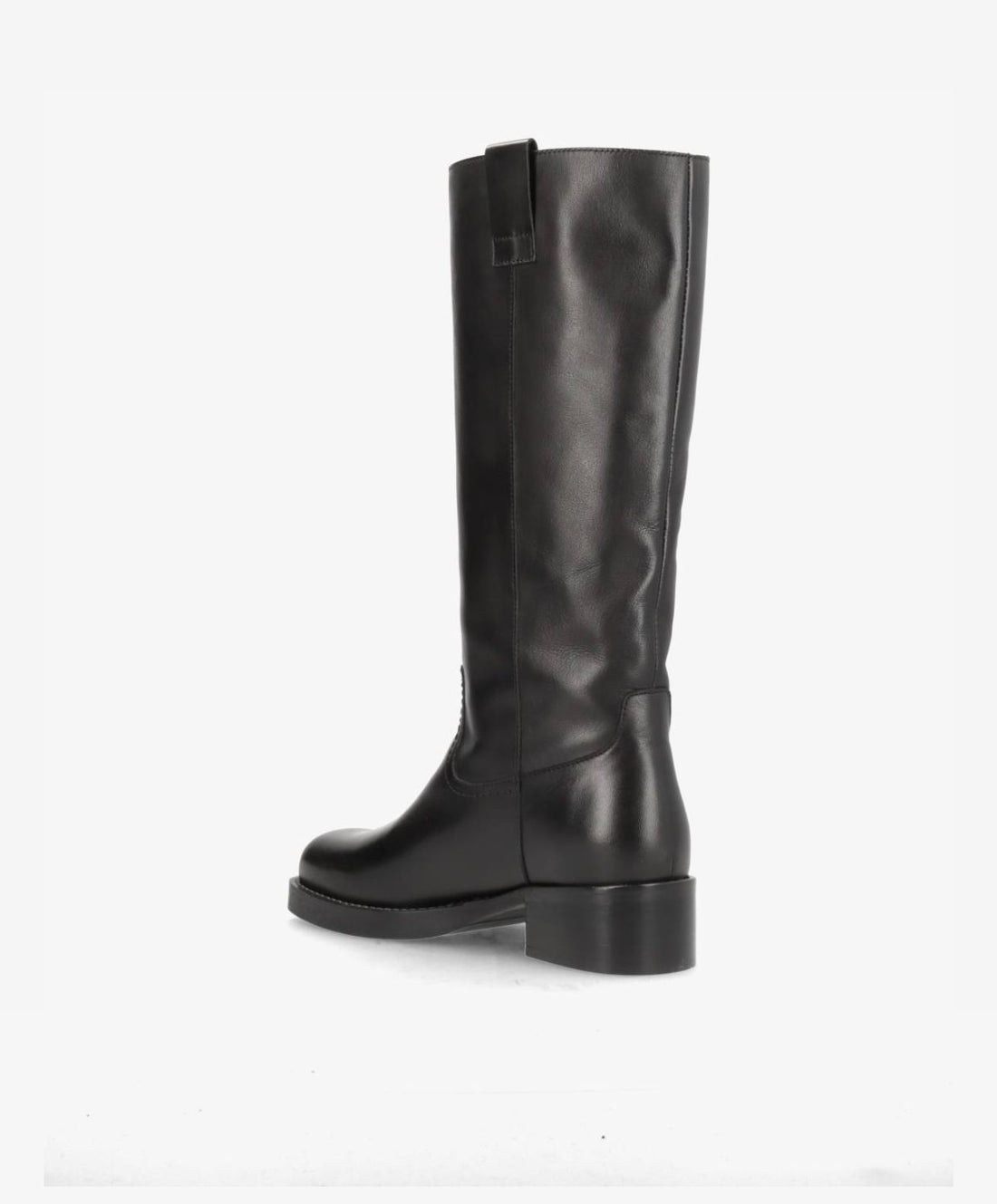 CAMERON LONG - Dame Lang støvle med hæl - Sort læder