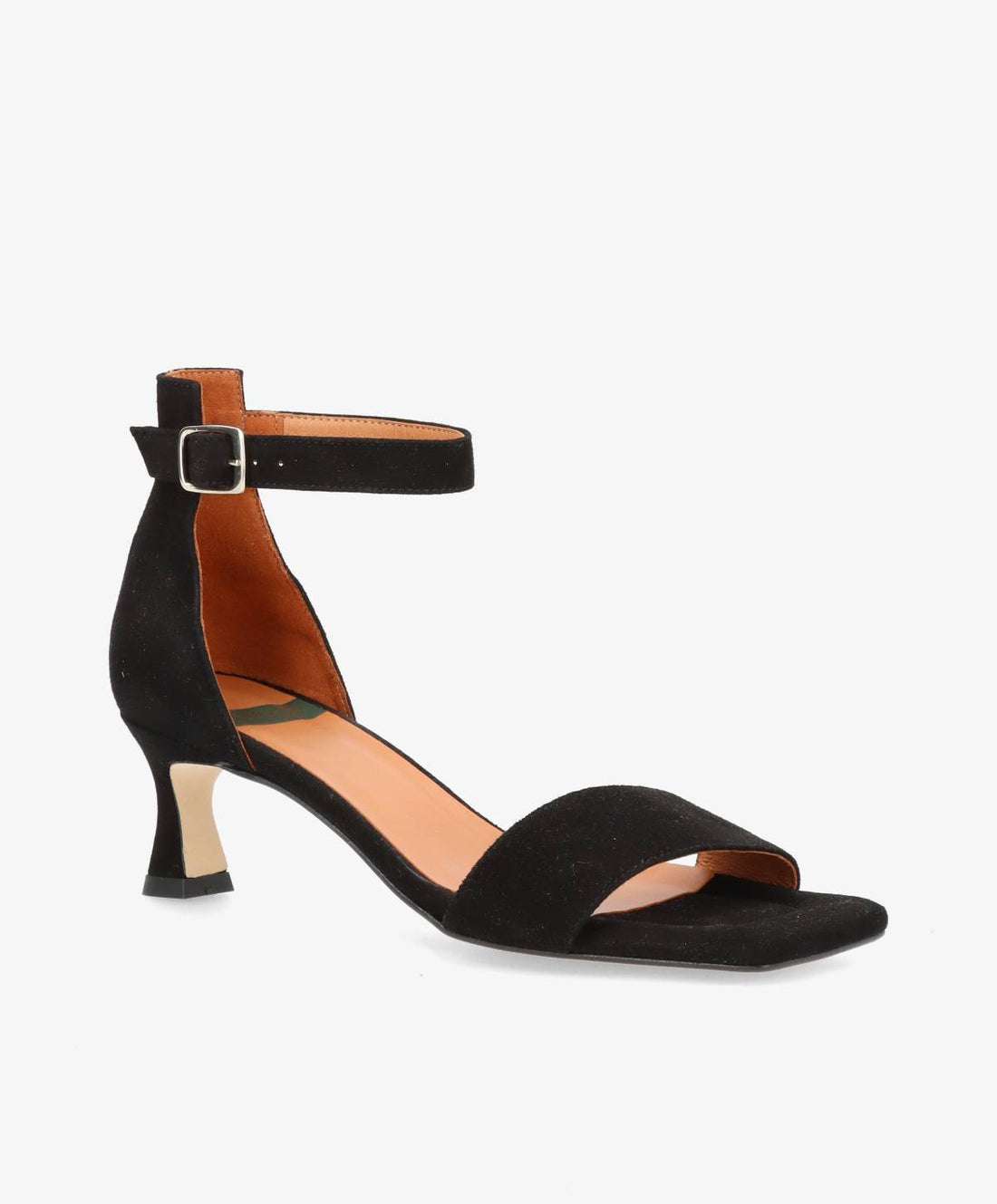 ELEVATE - Sort ruskind - Sandal med hæl Dame