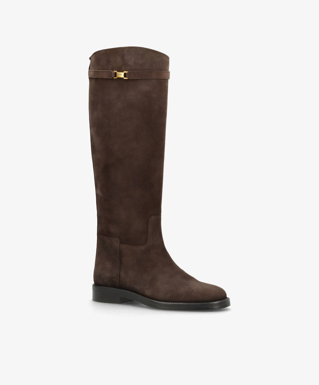 EQUESTRA LONG S - Mørkebrun ruskind - Lang støvle Dame
