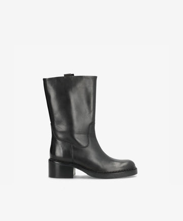 EXPOSED - Sort læder - Høj støvle Dame