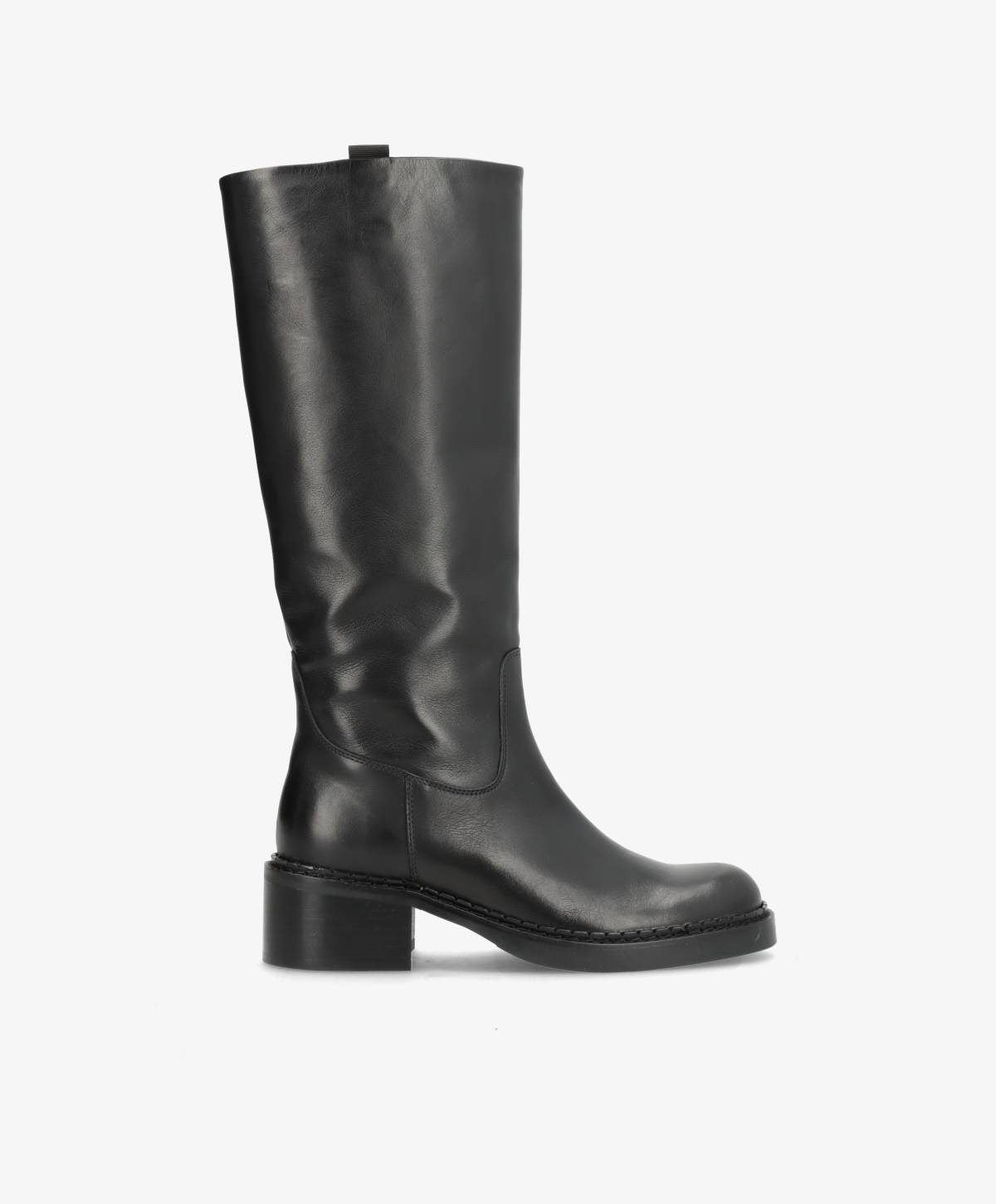 EXPOSED LONG - Sort læder - Lang støvle Dame