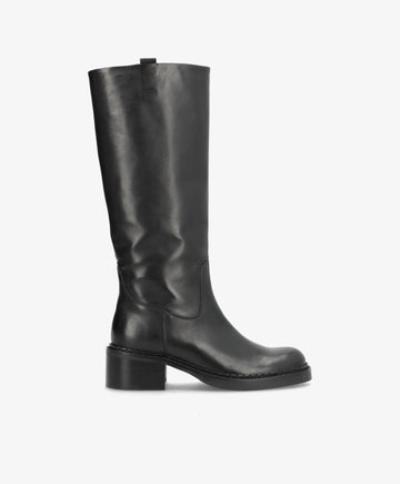 EXPOSED LONG - Sort læder - Lang støvle Dame