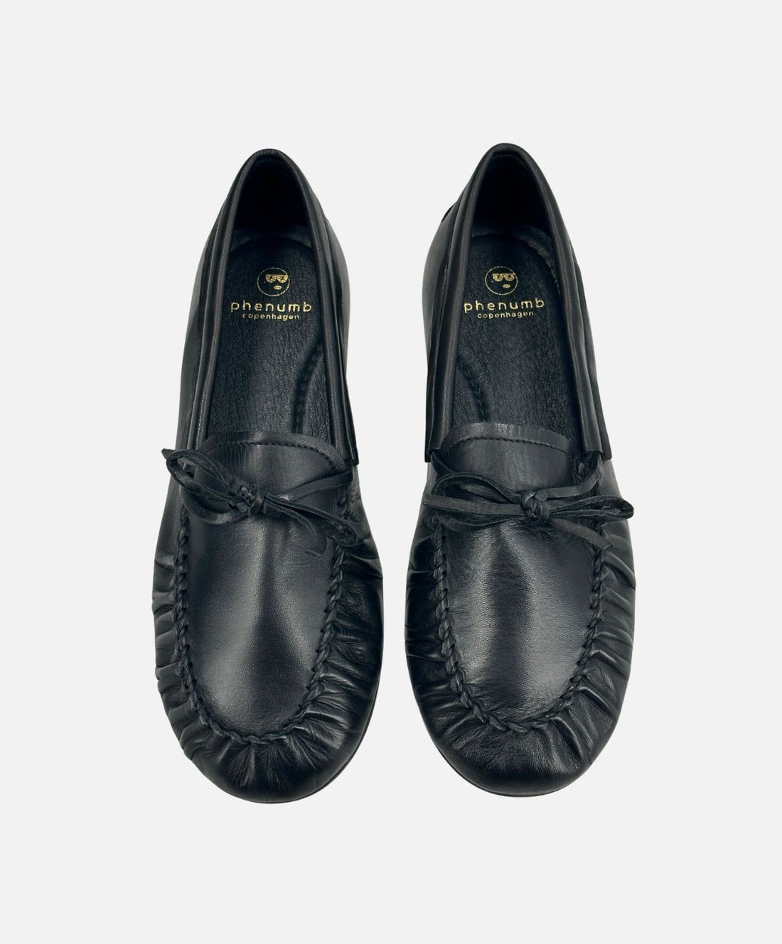 FEATHER - Sort læder - Loafers Dame