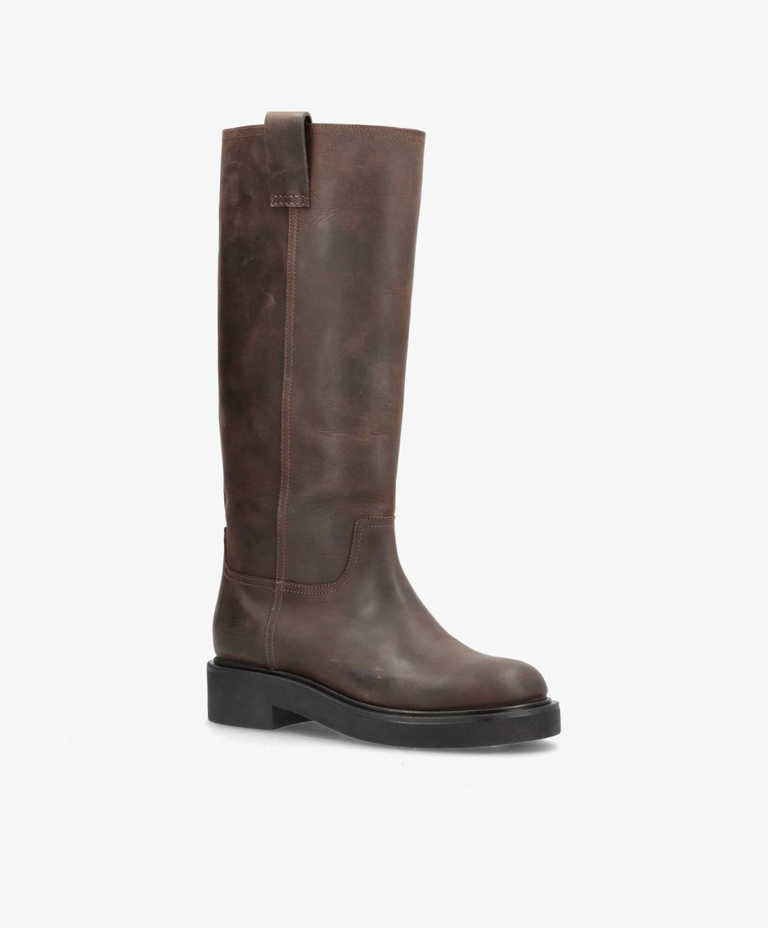 MADISON LONG - Brun læder - Lang støvle Dame