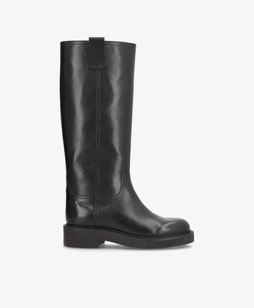 MADISON LONG - Sort læder - Lang støvle Dame