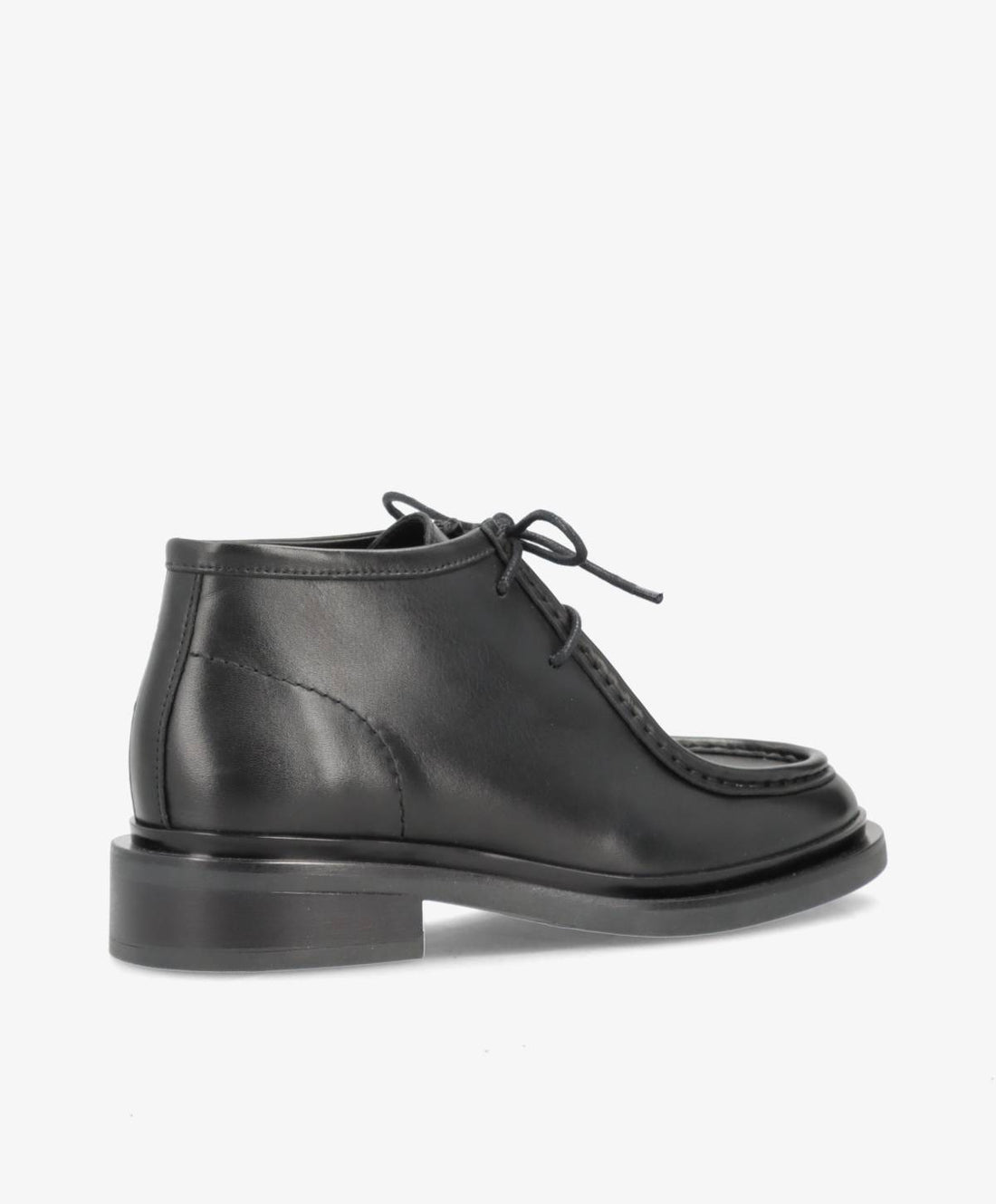 MAGNOLIA - Sort læder - Snørestøvle Dame