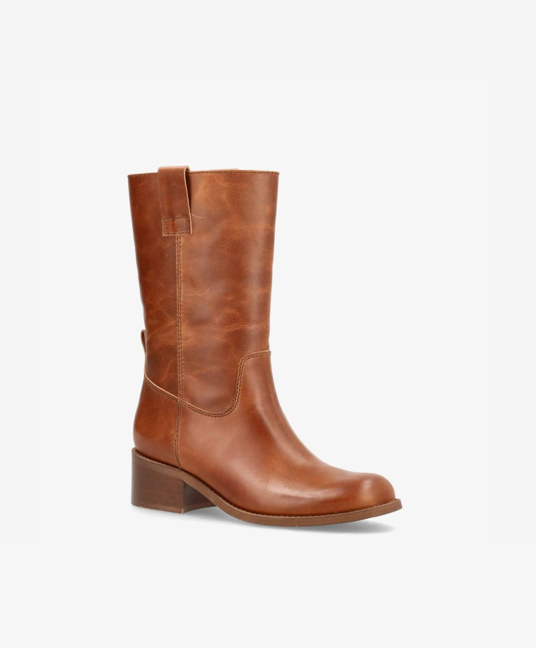 MARTINA - Mellemlang støvle dame - Cognac