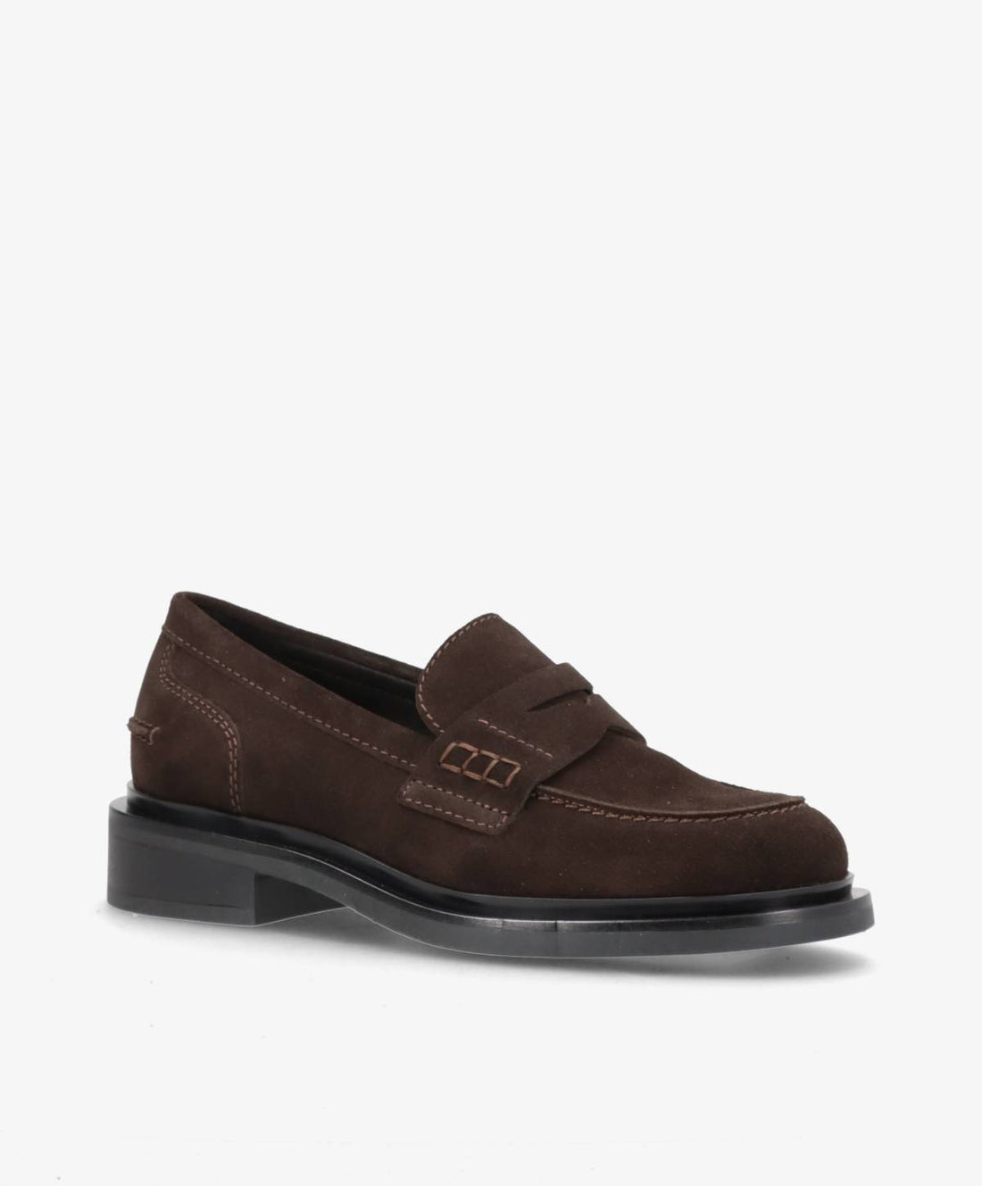 PURE S - Mørkebrun ruskind - Loafers Dame