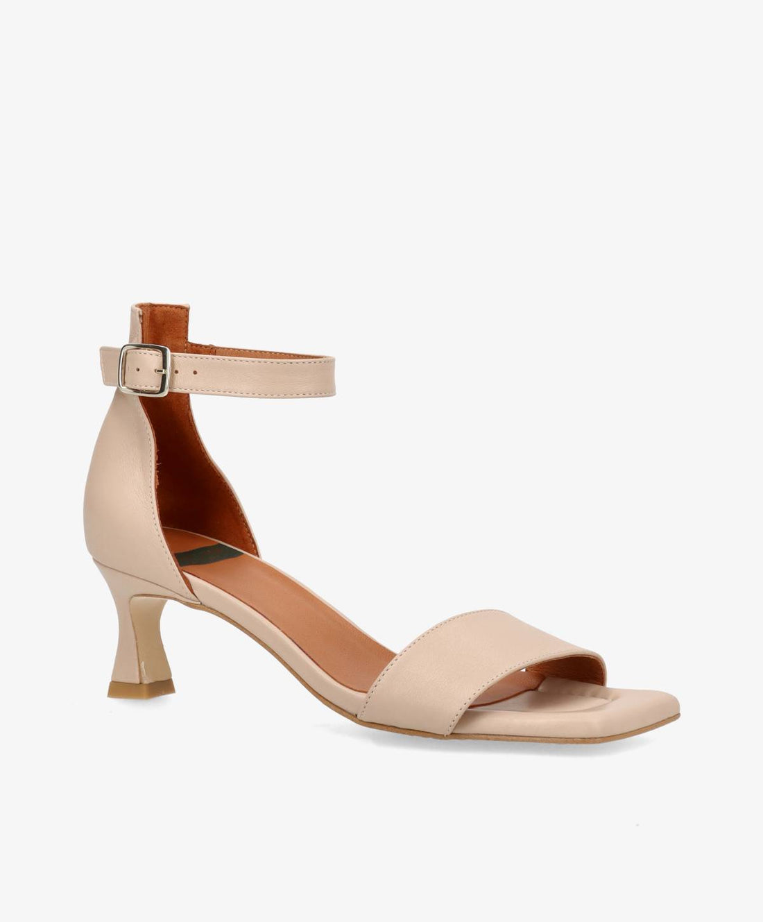 ELEVATE - Beige læder - Sandal med hæl Dame