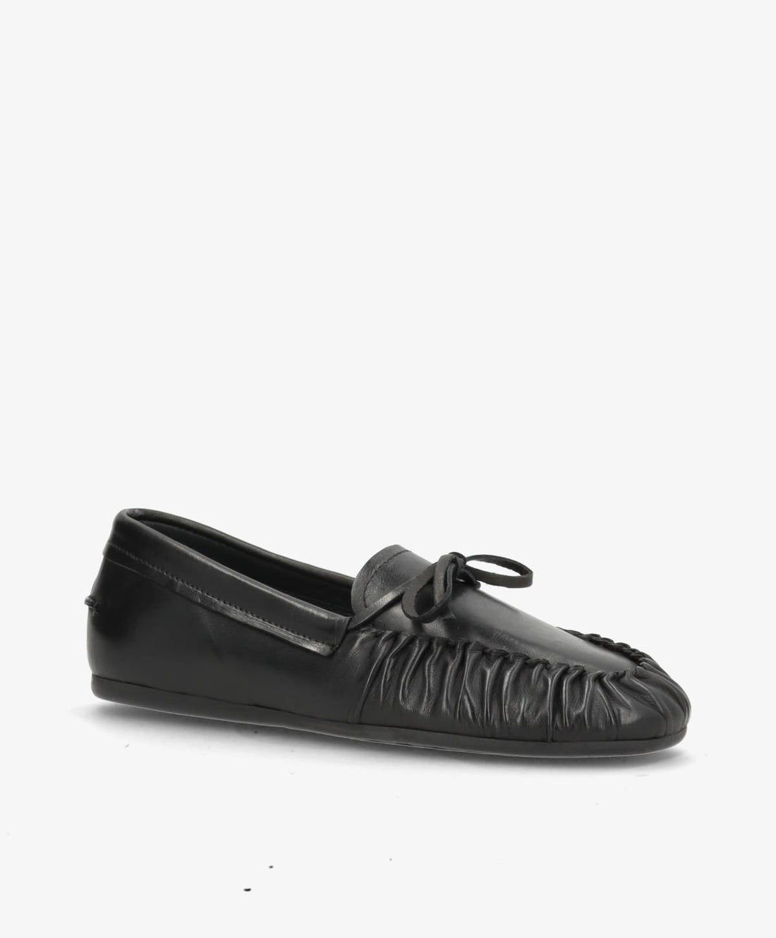 FEATHER - Sort læder - Loafers Dame