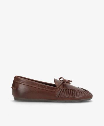 FEATHER - Mørkebrun læder - Loafers Dame