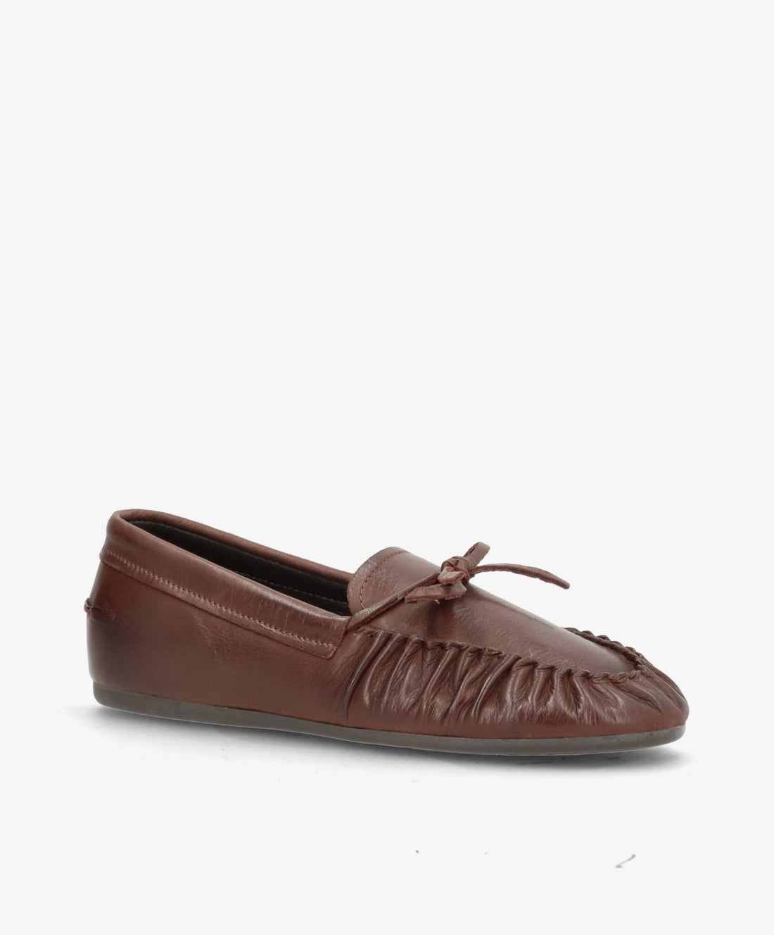 FEATHER - Mørkebrun læder - Loafers Dame