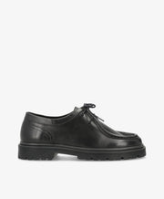 Preorder - lev. uge 36 - MONROE LACE - Sort Læder - Snøresko - Dame