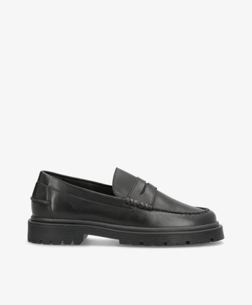 Preorder - lev. uge 36 - MONROE - Sort Læder - Loafers - Dame