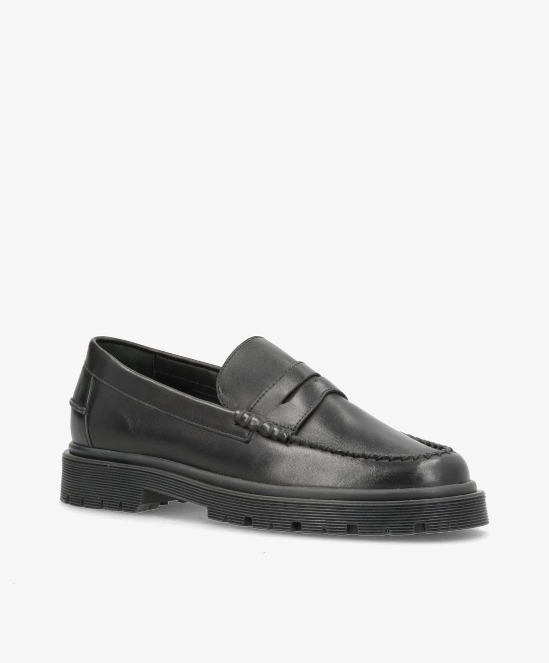 MONROE - Sort Læder - Loafers - Dame