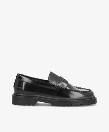 Preorder - lev. uge 36 - MONROE P - Sort Polido læder - Loafers - Dame