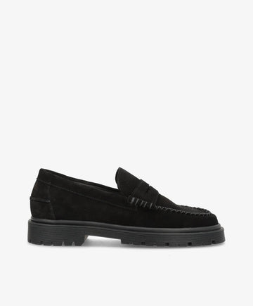 Preorder - lev. uge 36 - MONROE S - Sort Ruskind - Loafers - Dame