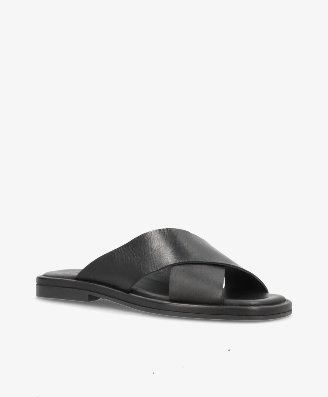 ONRY - Sort læder - Flat sandals Dame