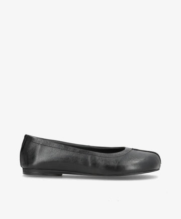 SENSES - Sort Læder - Ballerina wide  - Dame