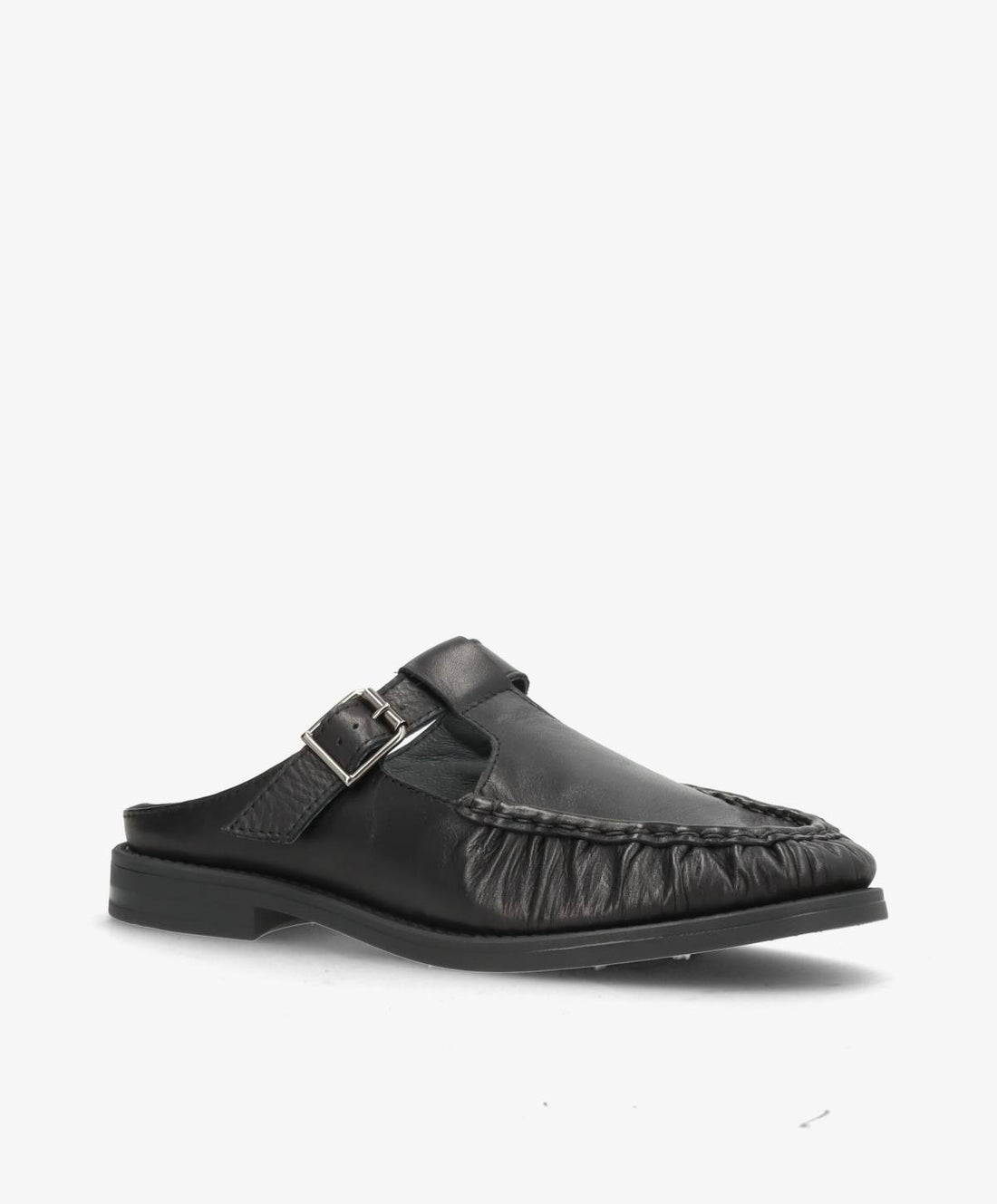 WHISPER HAY - Sort blødt læder - Loafer mule Dame