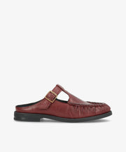 WHISPER HAY - Vinrød blødt læder - Loafer mule Dame