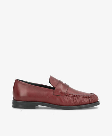 WHISPER - Vinrød blødt læder - Loafers Dame