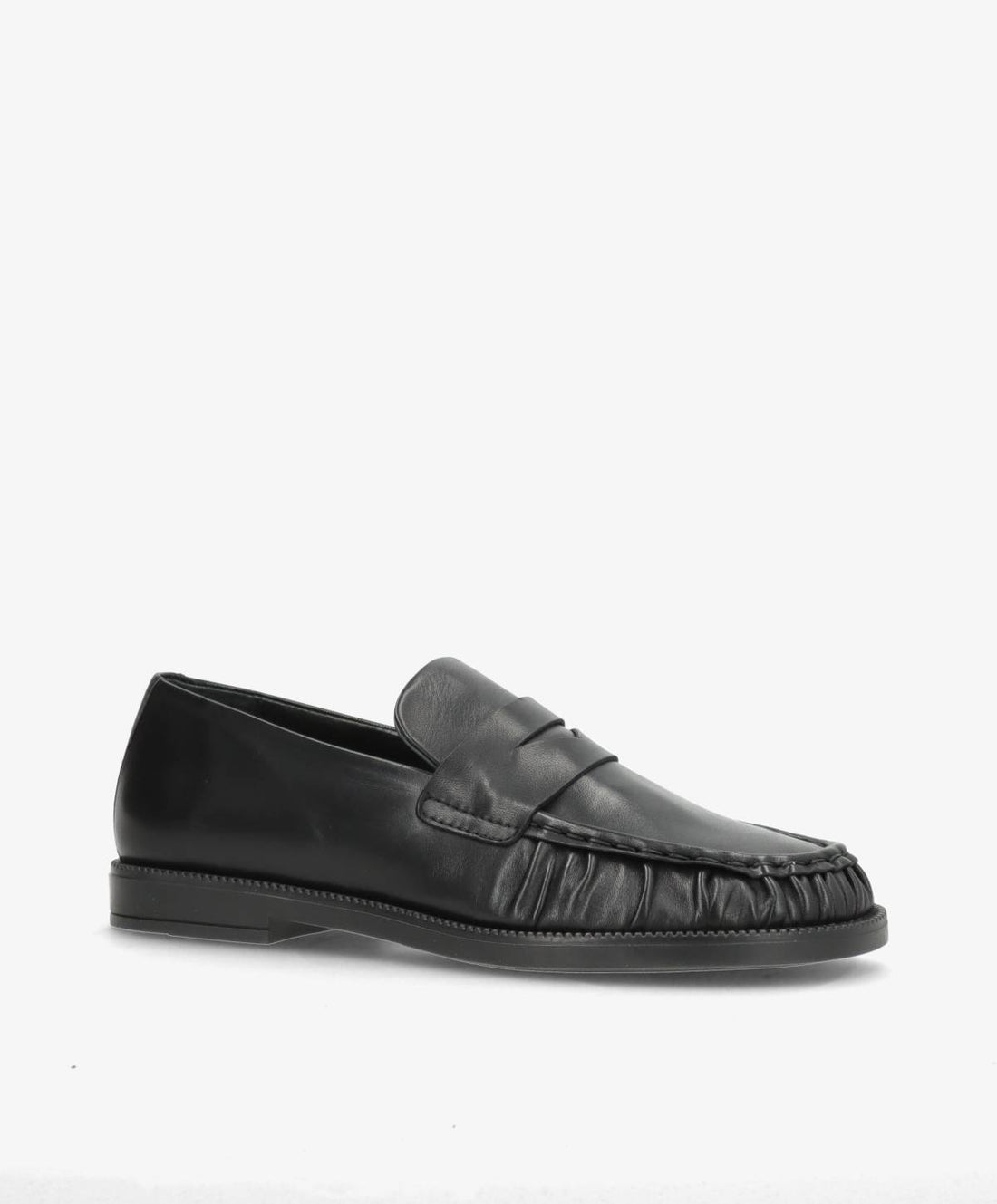 WHISPER WIDE - Sort Læder - Loafers - Dame